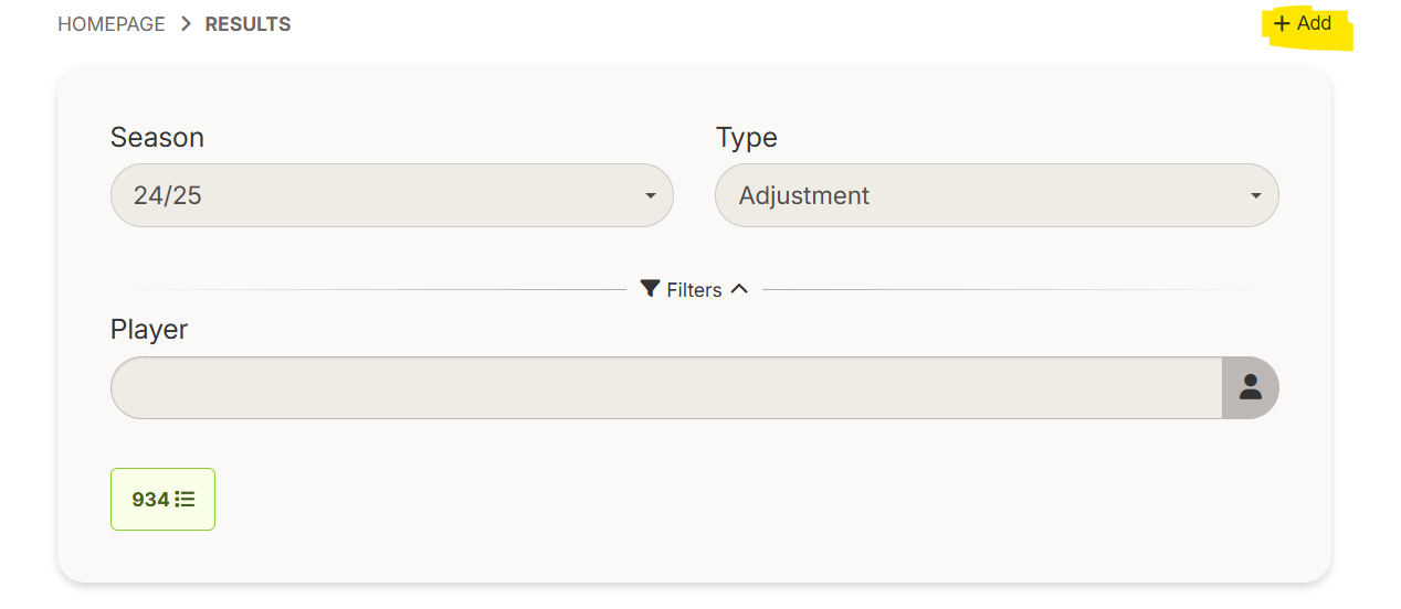 Créer un ajustement ou une pénalité